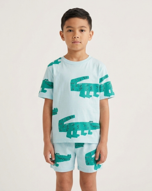 Short sleeve crocodile set